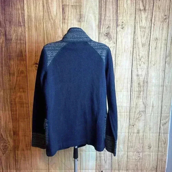 Dakini Wool Blend Jacket Sweater Navy Size M - Picture 6 of 10